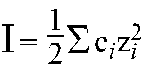 I=1/2[c(1)z(1)**2+c(2)z(2)**2....+c(i)z(i)**2]