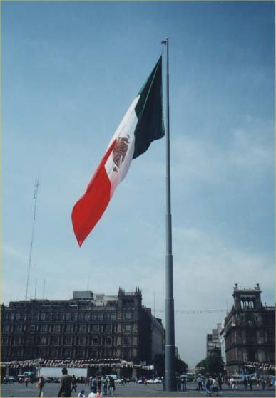 Mexican Flag in Mexico City